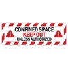 Signmission Confined Space Keep Out 18in Non-Slip Floor Marker, 16" x 16", FD-2-R-16-99856 FD-2-R-16-99856